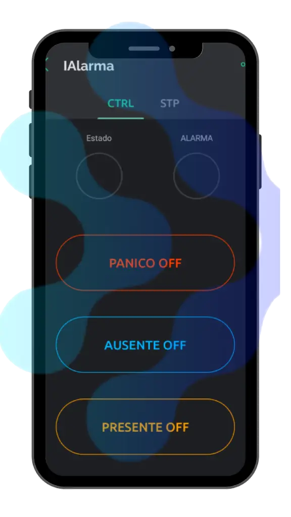 imagen telefono con imagen de control alarma ayresnet