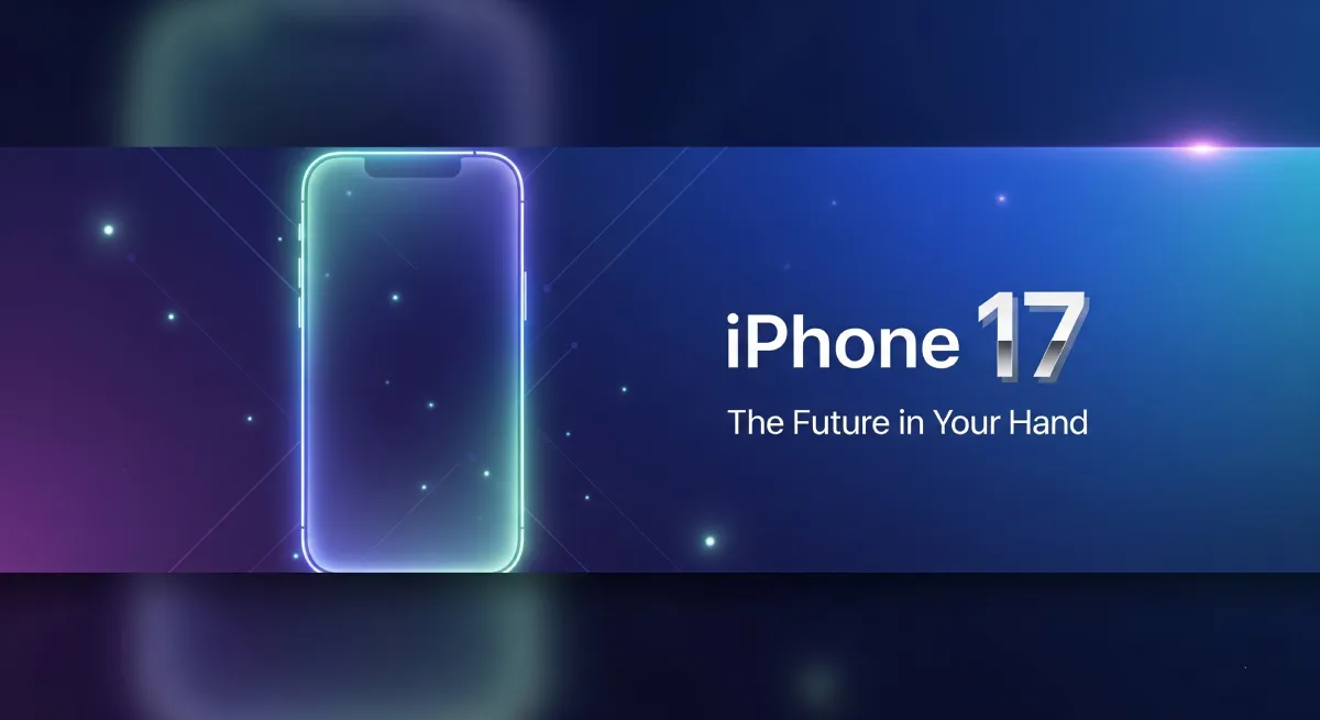 banner de un telefono iphone 17
