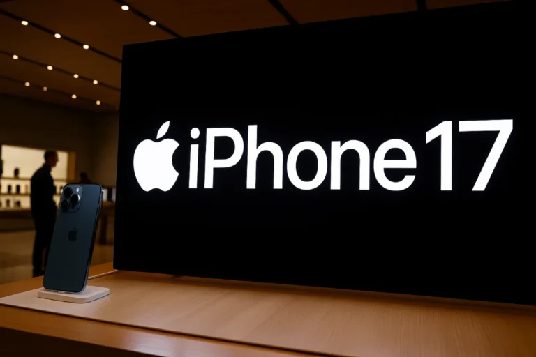 escenario con texto iphone 17
